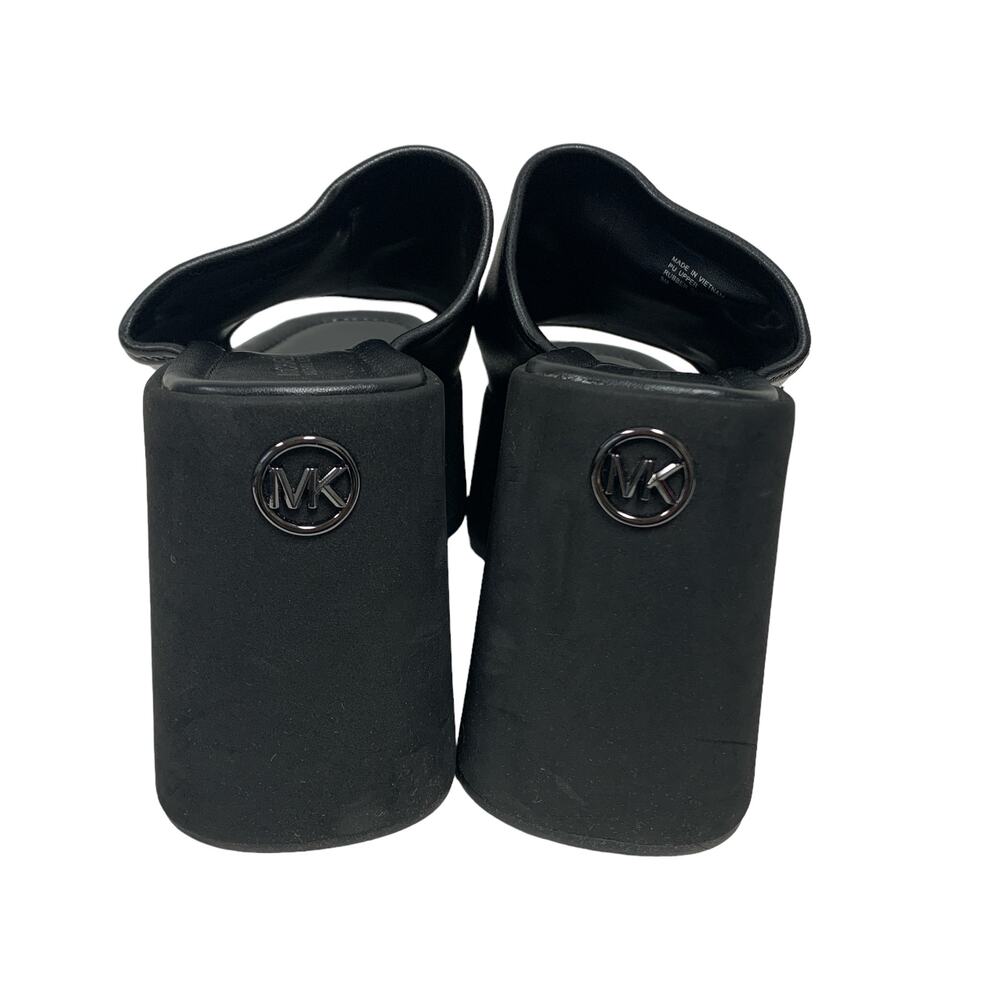 Michael Kors Womens Size 9 Dabney Black Platform Slide Sandals - Picture 7 of 8